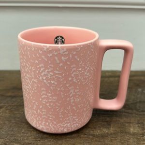 Starbucks 2019 Valentines Splatter Textured Pink Coffee Mug Cup 12 oz